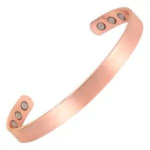 MagEnergy Copper Bracelets for Women Men: Lymph Detox Magnetic Bracelet, 100% Pure Copper Bracelet with 6 Magnets 3500 Gauss - Copper Jewelry Gifts