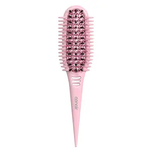 Conair Curl Define Brush Mid Size Tight Curls Short Hair Pink