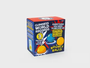 Guinness World Records 2026 Bouncy Balls Kit - Record Breaker - Bouncy Balls for Kids & Adult - Bouncing Ball Games- Juggling World Record Holder