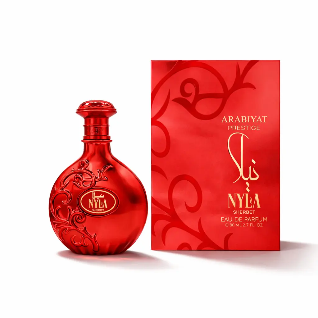 Arabiyat Nyla Sherbet Eau de Parfum, Long-lasting Fruity-Floral Fragrance for Women with Strawberry, Plum & Musk Notes, 2.7 fl oz / 80ml, Arabian Fragrance, Fragrances
