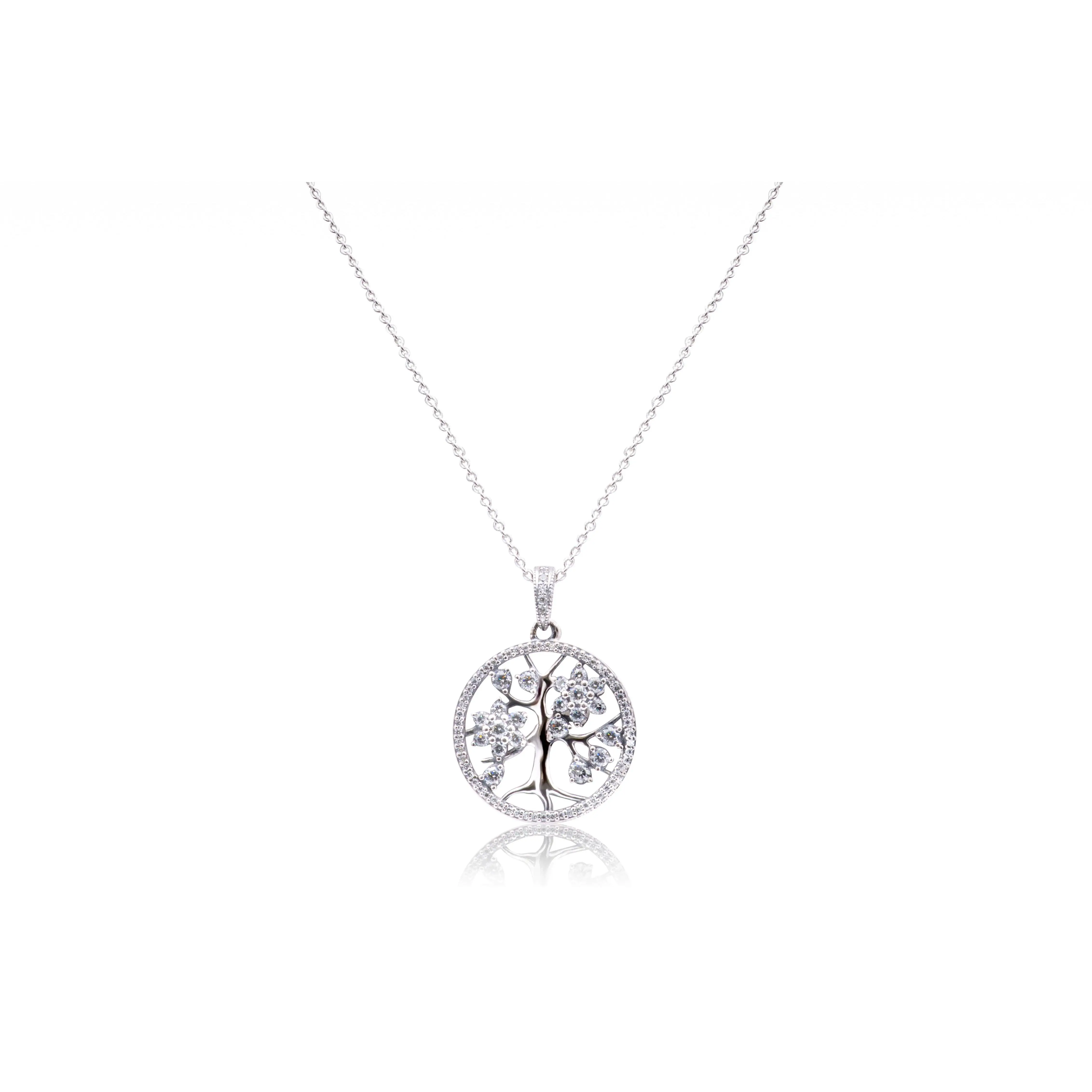 PANDORA Family Tree Pendant - 390384CZ-80, Statement Necklace, Unisex, Silver Necklaces & Pendants, Heritage Gift, Statement Piece