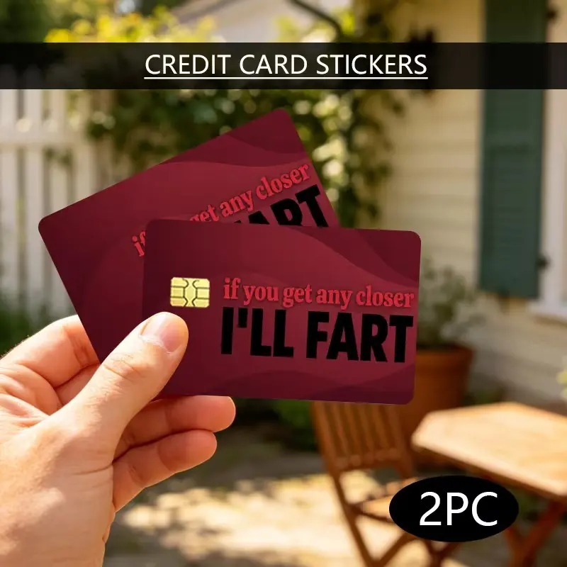 Funny Debit Card Sticker – “I’ll Fart” Credit Card Skin, Sarcastic Novelty Design, 2PC