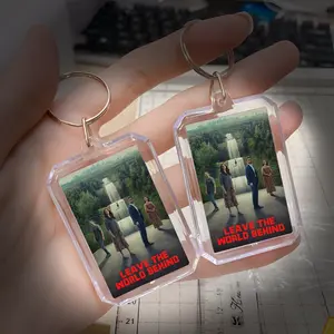 Leave the World Behind Movie Keychain - Unique Cinematic Accessory, High-Quality Design, Durable, Perfect for Thriller & Mystery Movie Fans