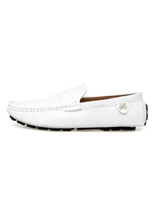 Lazy-style Men's Slip-on Handmade Flat Loafers, Footwear, Breathable and Suitable for Business, Parties, Driving, and Casual Occasions.