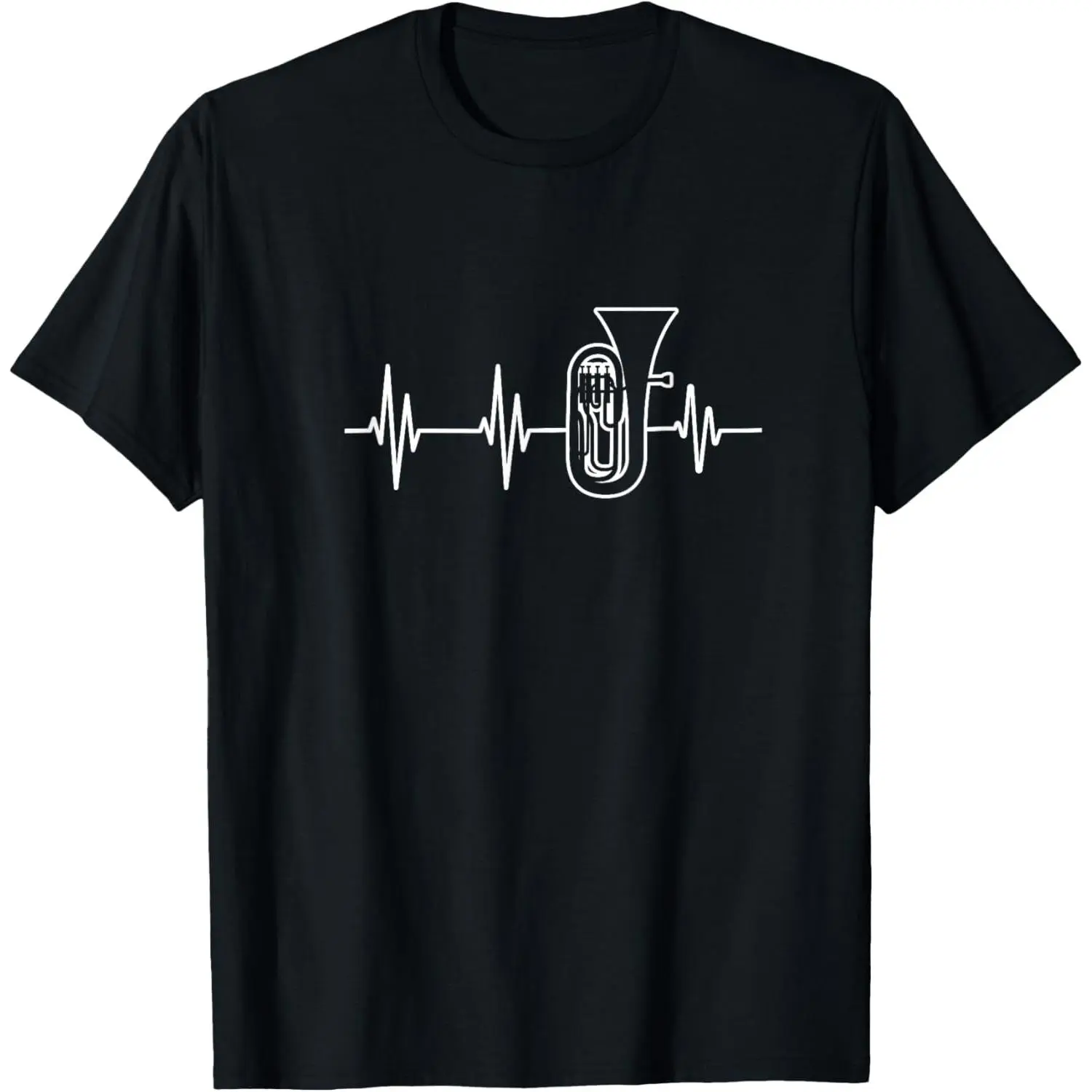 Baritone Heartbeat Funny Euphonium Player Marching Band T-Shirt,Made in USA