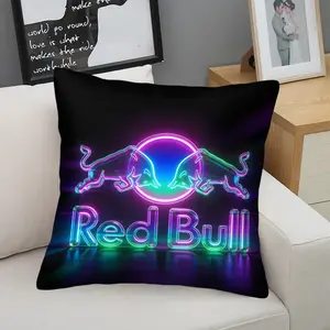 Red Bull Esports Setup Gaming Chair Plush Pillow Decor, Official Logo Design Sofa Cushion, Teen Bedroom & Dorm Fashion Cuddle Pillow, Modern Home & Office Must-have Back Cushion
