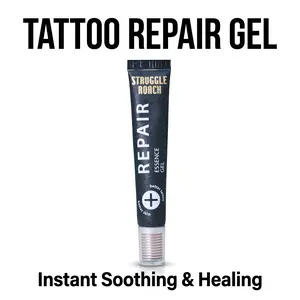 StruggleRoach Tattoo Repair Essence Gel - 20ml, Non-Sticky, Transparent Texture, Prevents Fading, Accelerates Healing, Relieves Dryness & Itching