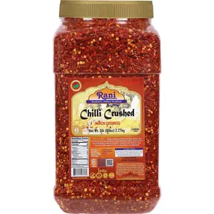 Rani Crushed Red Pepper Flakes Chilli (Pizza Type Cut) 80oz (5lbs) 2.27kg Bulk PET Jar ~ All Natural, No Color added, Gluten Friendly | Vegan | NON-GMO | Kosher | No Salt or fillers