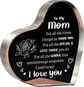 Mom Birthday, I Love You Mom Acrylic Keepsake - Birthday Gifts for Moms from Daughter Son, Best Christmas Mother's Day Present