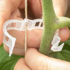 Tomato Vine Plant Support Garden Clips -Plastic Trellis Support Clips for Grapes, Vegetables, Flowers & More! The Best Garden Accessories for In Ground or Raised Garden Beds.