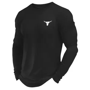 Men’s long-sleeve athletic workout shirt — breathable quick-dry gym top for training and everyday wear; activewear fitness apparel; athletic-style activewear