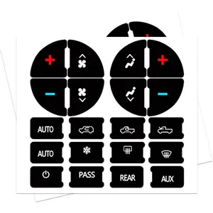 2PCS A/C Control Button Decal Stickers, Automotive Electrical Accessories for Repairing Faded Ruined Dash Buttons (Fits Most Cars)