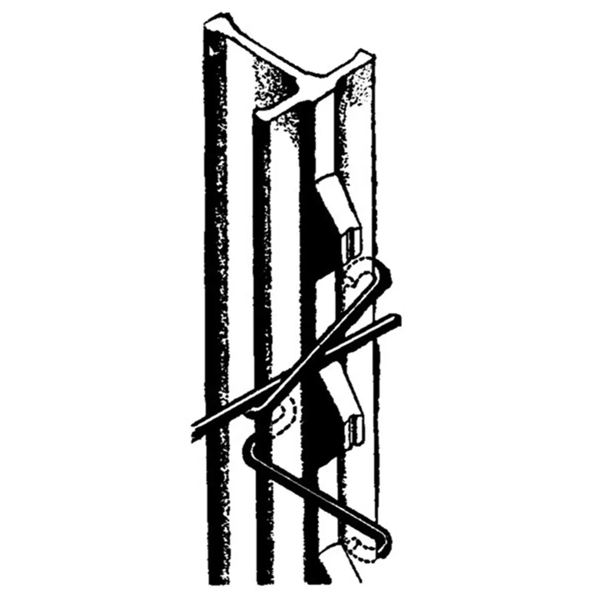 CMC Steel T-POSTS7.0FT Green T-Post 7.0 ft. with clips American