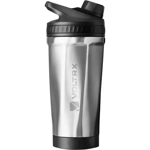 VOLTRX ChillMix Electric Protein Shaker Bottle, Insulated Stainless Steel, USB-C Rechargeable, 16 oz