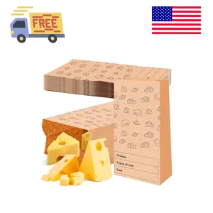 15 Count Cheese Storage Bags for Refrigerator 10.6 x 6 Inches Cheese Paper Bags, Sandwiches, Wrapping