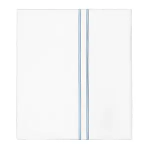 French Blue Lines Embroidered Flat Sheet