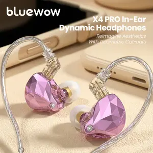BlueWow X4 PRO In-Ear Dynamic Headphones 11mm Driver HiFi Stereo Sound Comfortable Fit Noise Reduction for Music Lovers