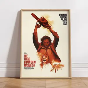 The Texas Chainsaw Massacre 80s Horror Film Poster, Poster Gift, Poster Collection, Wall art print, Home decor,