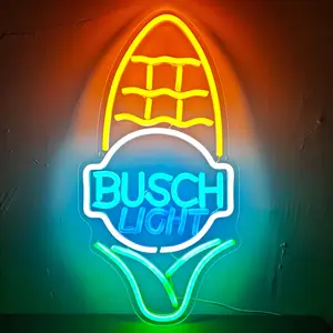 Corn Beer Neon Signs, USB-Powered LED Beer Sign Lights for Wall Decor, Garage, Shops, Bar, Parties, Man cave Decor