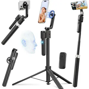 Auto   Tripod for  That Follows Your Movement, 71" Portable Selfie Stick Tripod with Remote 360 Rotation,  Phone Tripod Stand for Vlogging, Travel, Video Recording