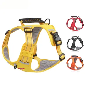 Duty Dog Harness for Large Dogs - No-Pull Reflective Vest with Strong Metal Buckles, Escape-Proof Walking Gear for Safe Night Walks, Comfortable & Durable Control Kit for German Shepherd, Pitbull