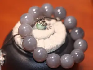 Luxury Imperial Purple Jade Bracelet with 16mm Polished Beads Top Grade Jewelry for Men & Women Elegant Daily Wear