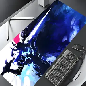 Dark Warrior Large Gaming Mouse Pad,Vivid Swordsman Aesthetic Desktop Drotection Pad,Washable Rubber Pad Non-Slip Lock Edge Multi-Size Mouse Pad Suitable For Home Office,Good Gift for Family and friends, Mousepad, Desktop Accessory