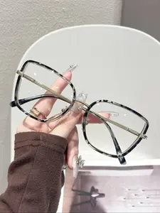 Fashionable Metal Frame Eyeglasses, Casual Eyeglasses for Women & Men, Fashion Eyeglasses for Work, Daily Clothing Decor, Perfect for Student Daily Use, Fashionable Frames Glasses