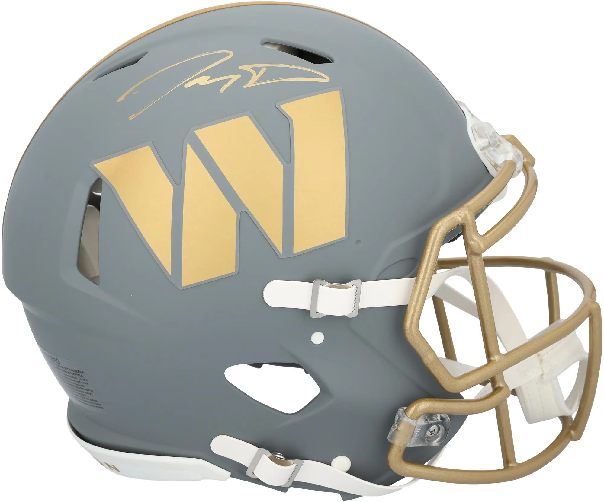 Jayden Daniels Washington Commanders Signed Riddell 2024 Slate Authentic Helmet