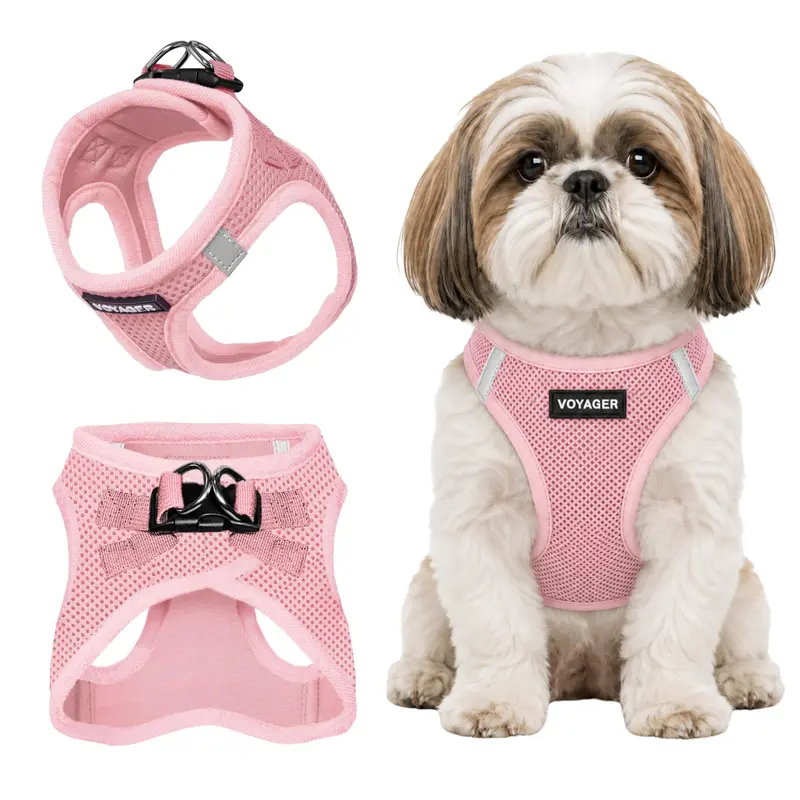 Voyager Step-In Air Dog Harness No Pull - Breathable All Weather Mesh, Lightweight Adjustable Vest for Small Medium Dogs - Reflective, Triple Security, Easy Step-In Design by Best Pet Supplies