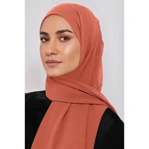 Premium Chiffon Hijab - Terracota