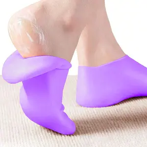 Silicone Foot Care Socks for Dry Feet and Cracked Heels, Softening Rough Skin, Elastic Fit, Moisturizing, Prevents Cracks, Beach Socks