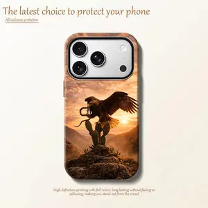 Mexican Eagle Emblem iPhone Case, Vintage Cultural Crest Design Phone Case for iPhone 17 16 15 14 13 12 11 Series Magnetic Phone Case, With Full Anti Drop Protection, Shockproof Durable Protective Cove