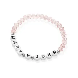 Handmade Crystal Bead Stretch Bracelet/Anklet | Fully Customized / Personalized | Custom Name, Size, and Color | Unisex for Adults & Kids
