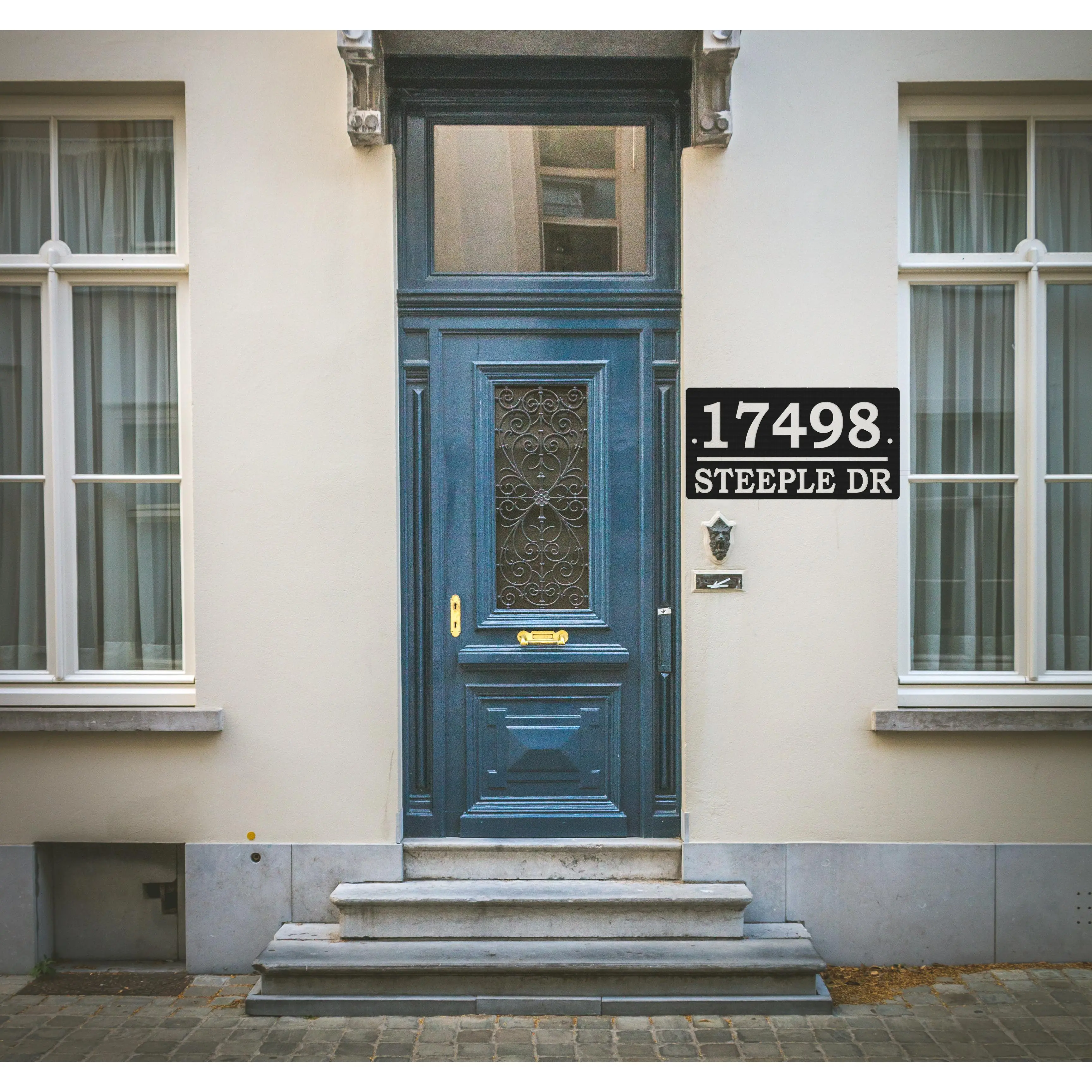 Modern Address Plaque - Metal Wall Art