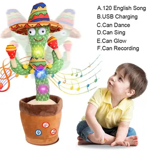 TikTok Viral Dancing Cactus Pet Toy, Repeats What You Say, Sings & Dances, Fun Interactive Toy for Cats
