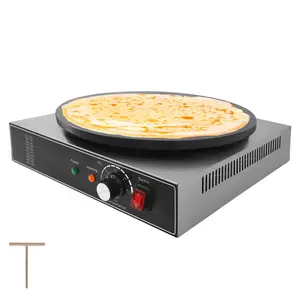 [FLASH SALE] Garvee Electric Crepe Maker 1750W 110V Flat Plate Non-Stick Commercial Home Use 15.75 Inch Stainless Steel