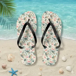 [Ship From US] - Unisex Tropical Flamingo Flip Flops – Beach Sandals with Floral Pattern, Summer Vacation Slippers 2026