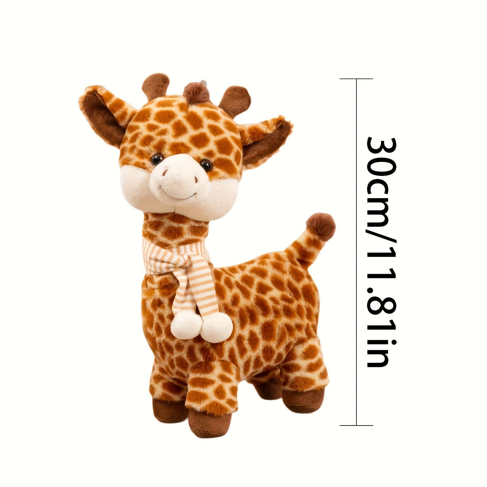JACKCAT Huggable Giraffe Plush Toy - Realistic Soft Stuffed with Cuddly Neck, Giraffe for Bedtime Companion, Decor & Cozy Throw Pillow (30cm/11.81in) - Ideal & Holidays