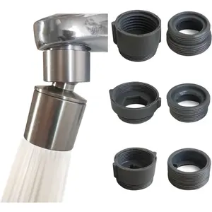 Rotating Faucet Aerator Extender,Nozzle Faucet Adapters, Universal Splash Filter Kitchen Tap Extension, Kitchen and Bathroom Sink Faucet Replacement (Brushed Nickel)