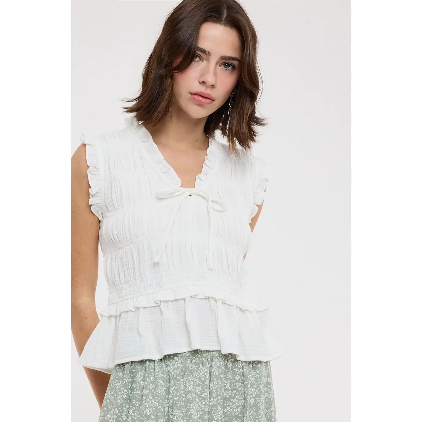 Angel Smocked Top-FINAL SALE