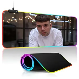 Rapper Quevedo Mouse Pad Gamer RGB Deskmat Keyboard Mat Gaming Laptops LED Mousepad Desk Protector Anime Mause Mats