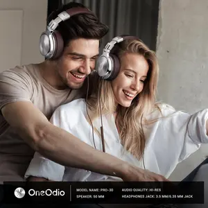 OneOdio Pro-30 Over Ear Headphone, Wired Premium Stereo Sound Headsets with 50mm Driver, Foldable Comfortable Headphones with Protein Earmuffs and Shareport for Recording Monitoring Podcast PC