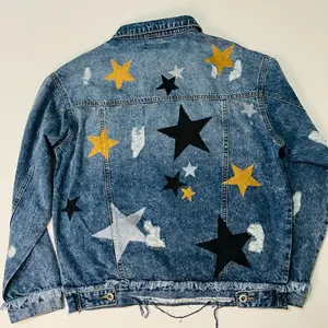 Counting Stars Hand Painted Denim Jacket