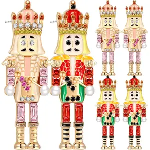 2 Pairs Christmas Earrings Cute Nutcracker Earrings for Women  Red Christmas  for Xmas Gifts Holiday Decor