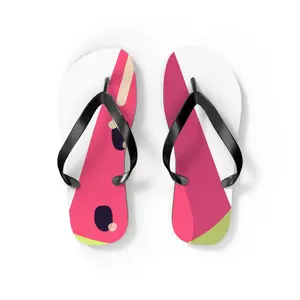 Abstract Pink Watermelon Pattern Flip Flops | Summer Beach Sandals