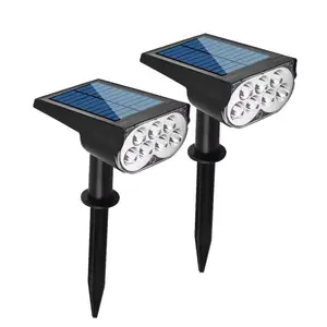 RGB Solar landscaping Lights Outdoor IP65 Waterproof 7 LED Landscape Spotlights for Patio Garden Yard Christmas solar outdoor lights Decoration Lamp