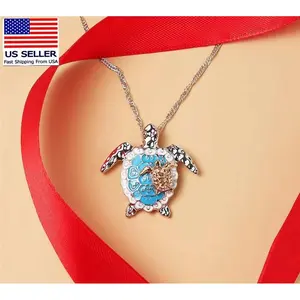 Fashion Women Crystal Chain Necklace Animal Turtle Pendant Women Jewelry Gifts