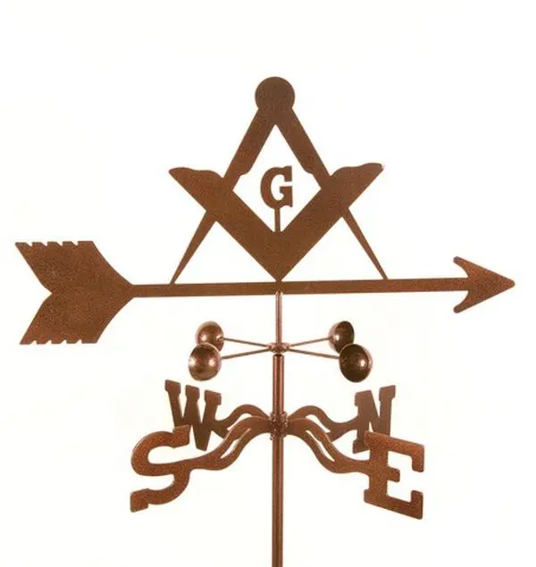 EZ Vane EZ1708-DK Metal Masons Weathervane with Deck Mount, 25" h x 21" w x 9", 3 Protective Coatings, Ewns Directional, Home Decor