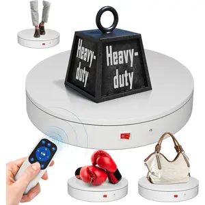 15.8In Remote Motorized Electric Turntable Rotating Display Stand Rotating Platform Photography Turntable motorized lazy susan base giratoria para for Photography,3D Scanner,(Load Range:132~400lbs)